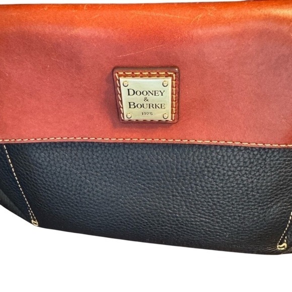 Dooney & Bourke Black and Brown Leather Satchel - Picture 4 of 13